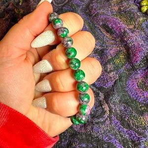 Ruby Zoisite Crystal Bracelet
